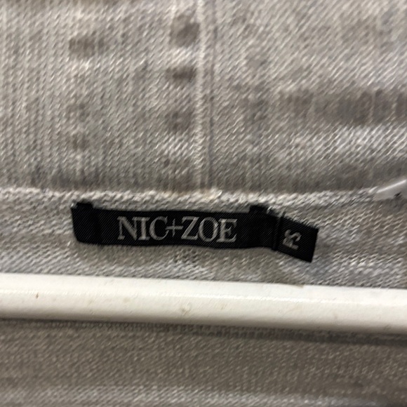 Gray Striped Open Cardigan - Picture 4 of 4